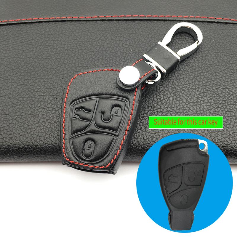 100% Leather Car Key Case Car Key Cover For Mercedes-Benz W203 W210 W211 Amg W204 C E S Cls Clk Cla Slk Classe Protect Shell