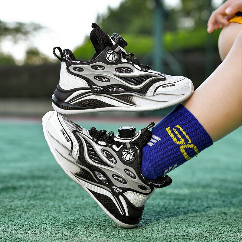 Boys' Sports Shoes 2025 Spring and Autumn New Mesh Breathable Children's Casual Shoes Boys Lightweight Children's Basketball Shoes