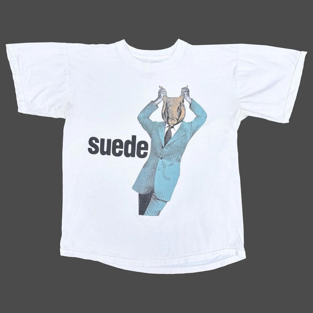 Suede 1993 93 90s Vintage Animal Nitrate Band Rare Single Stitch UK Unisex T-Shirt S