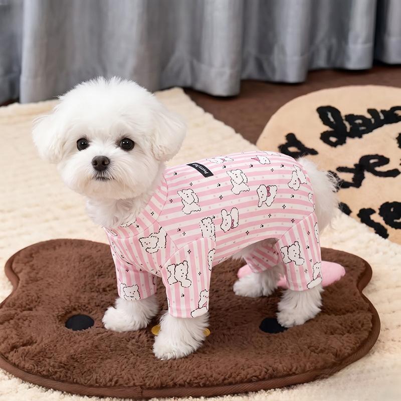 Dog German velvet warm four-legged clothes autumn and winter than bear teddy small dog cat pet bottoming shirt loungewear