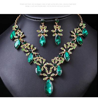 Accessories Retro Necklace Set Women's Luxury Crystal Banquet Dress Accessories