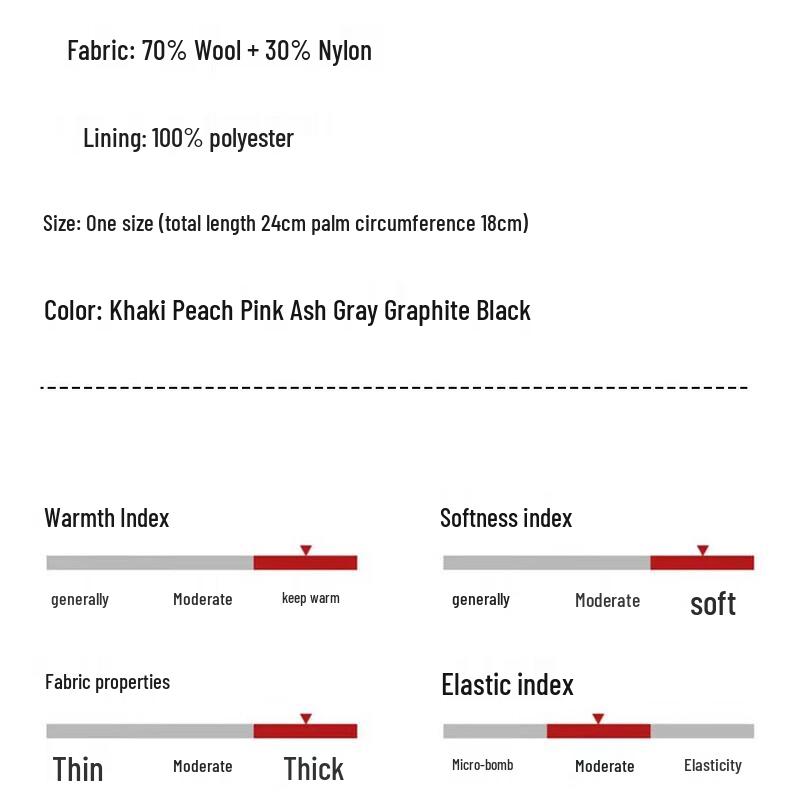 Hengyuanxiang Women's Wool Color-block Warm Gloves