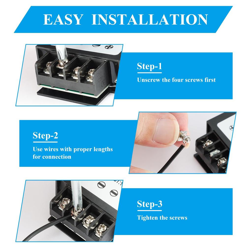 Mzhou 36W Wide Input DC To 3A with Mounting Driver for LED and CCTV Systems Converter, 9-36V 12V, - (Overload Protection) Trucks/RVs, Lighting,