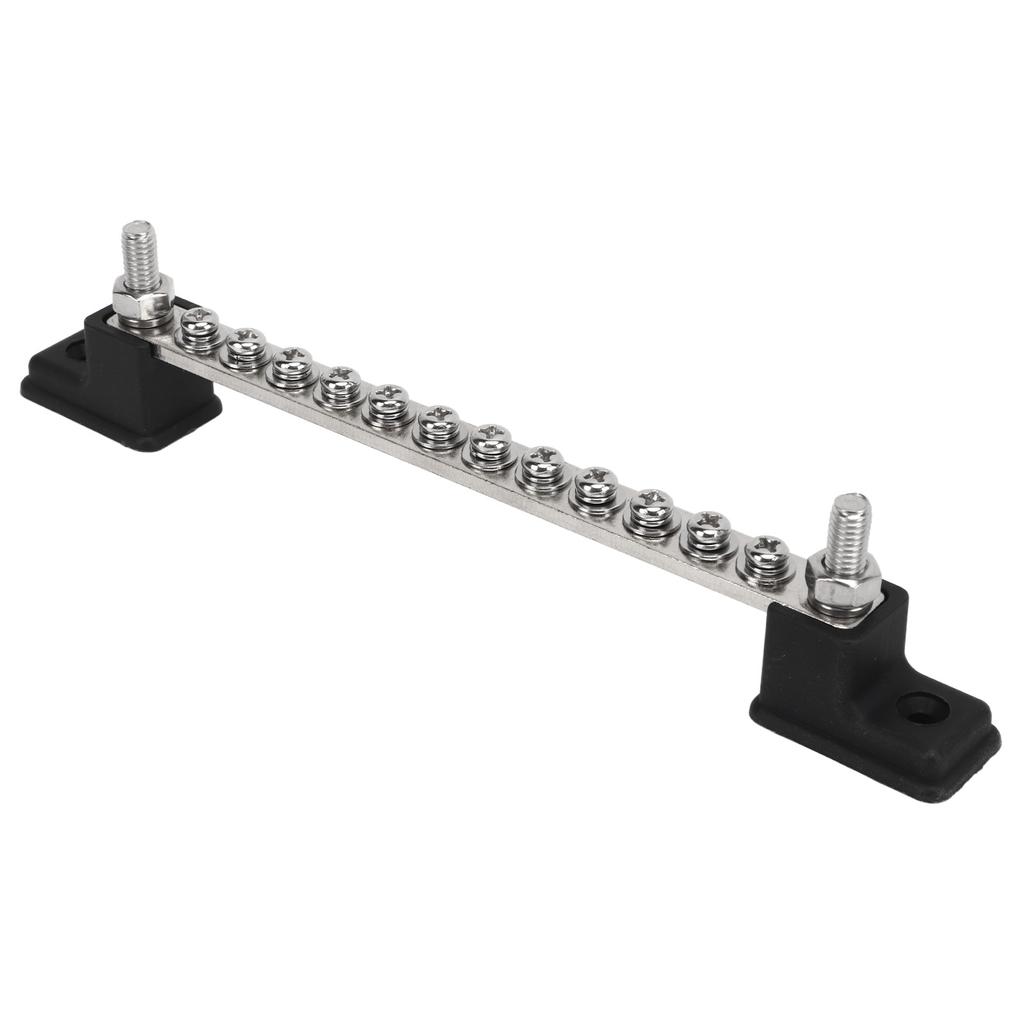 Power Distribution Block with Cover 12 Terminals 12‑48V 150A Universal for Cars RVs Boats Yachts Trucks