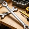 8 X 10 Mm Flare Nut Wrenches with Double Ended Slotted Rings Heads, Stainless Steel Line Tool for Brake and Fuels Line Repair Tasks At Homes