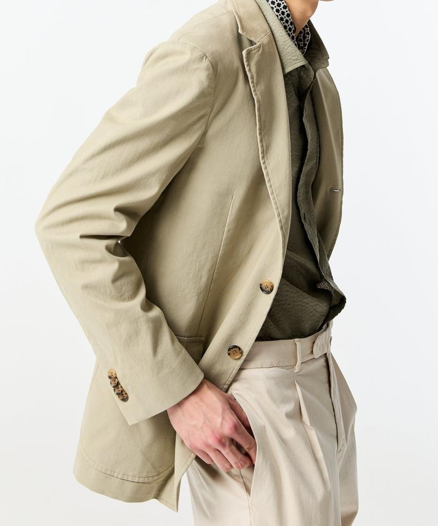 Man On The Boon Stretch Cotton Garment Washed Jacket_Beige 4714102001
