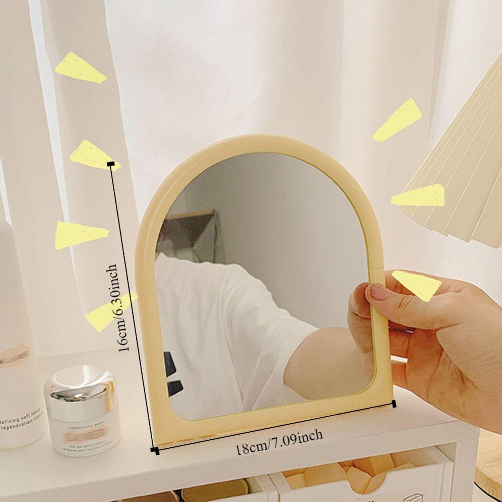 Arch Shaped Vanity Mirror Elegant Desktop Stand Mirror Personalized Dressing Mirror  Home Use