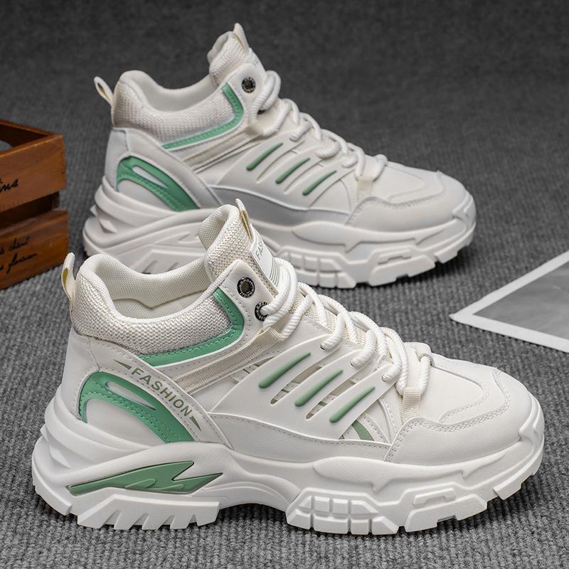 New Men's Sports Single Shoes Casual Trendy Brand Versatile Platform Heightening Men's Mountaineering Martin Sports Dad Trendy Shoes