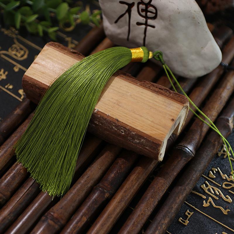 Tassel 13Cm Double Pull Circle Around Gold Thread Tassel, Polyester Tassel Ears, Fan Pendant Pendant Tassel Accessories, Tassel