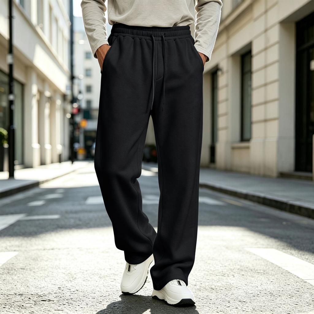 Pantaloni da Jogging Larghi da Uomo a Vita Alta, Vestibilità Larga, Casual, Colorati, per l'Autunno