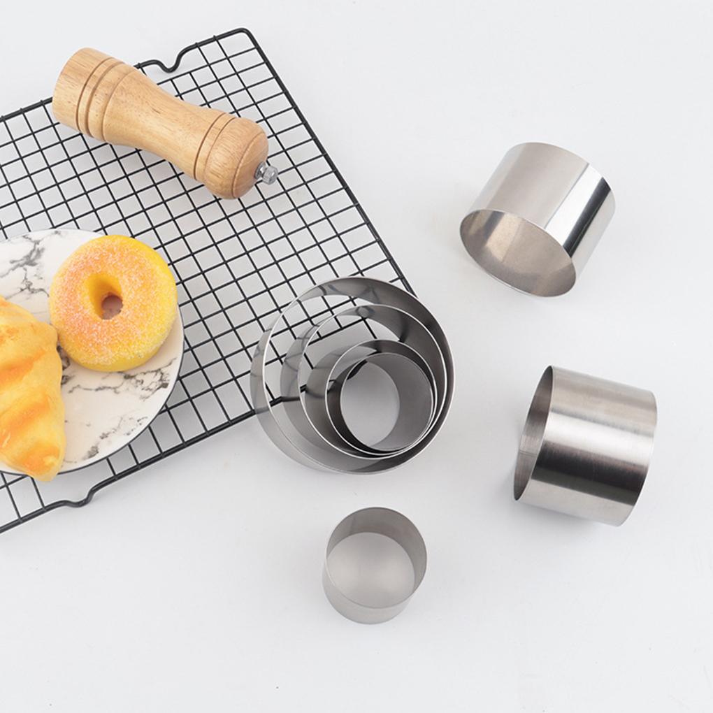Edelstahl Runde Mousse Kuchen Form Sugarcraft Ring Formen Kekse Machen Form Backen Werkzeug Backformen Küche Bäckerei