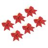 6pcs Glitter Bow Ornaments Multifuntional Party Accessories Xmas Decorative Glitter Ties for Valentine Day Wedding