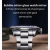 ADDIESDIVE Hot Sale GMT Quartz Watch Stainless Steel Bubble Mirror Glass BGW9 Super Luminous Men's Watches AD2035 NEW Waterproof
