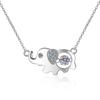 Sterling Elefanten Anhänger Halskette Mit Moissanit Stein Zarte Kette Damen Tier Schmuck Geschenk