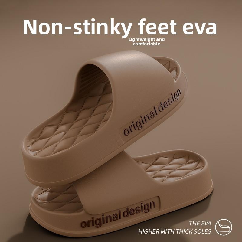 

4 см Жіночі Домашні Тапочки для Приміщень, Літні Чоловічі Міцні Нові Тапочки на Товстій Підошві для Ванної кімнати з ЕВА 36-37