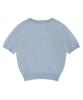 COVERNAT WOMAN Twist Wool Short Sleeve Knit Light Blue