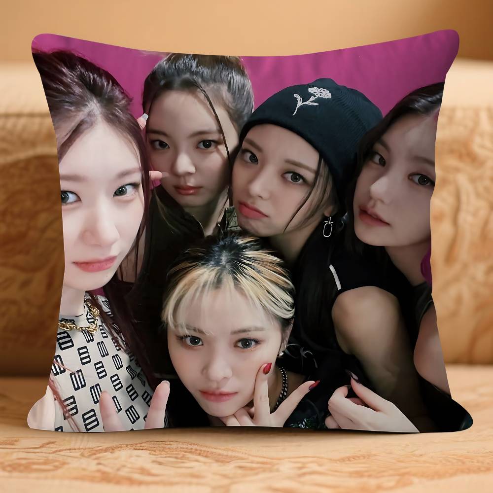 KPOP Group-I-ITZYS Pillow Cushion Cover Pillowcase Living Room Sofa Home Decor Customized