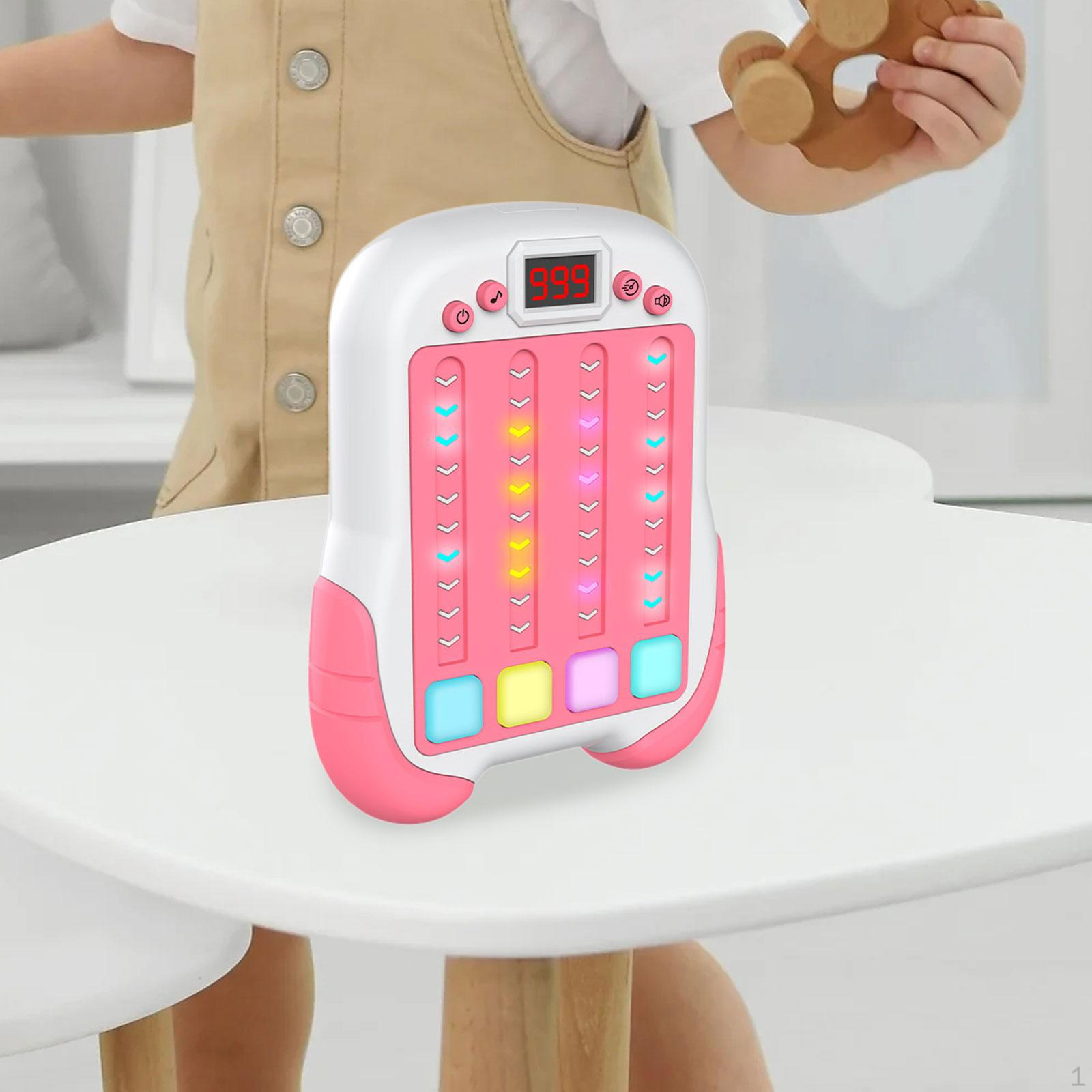 

Светящиеся лопающиеся игрушки Электрический Fidget Push Toys Ручка Мигающая портативная игра Головоломка Сенсорная розовый