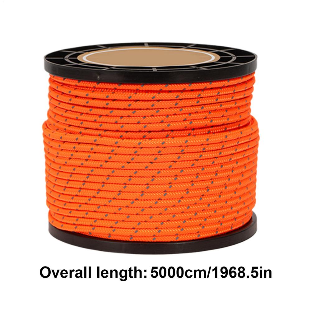 50m 4mm Reflective Paracord Tent Cord Rope Camping Canopy Shelter Awning Rope Runner Guy Line Outdoor Guy Lines fixed rope
