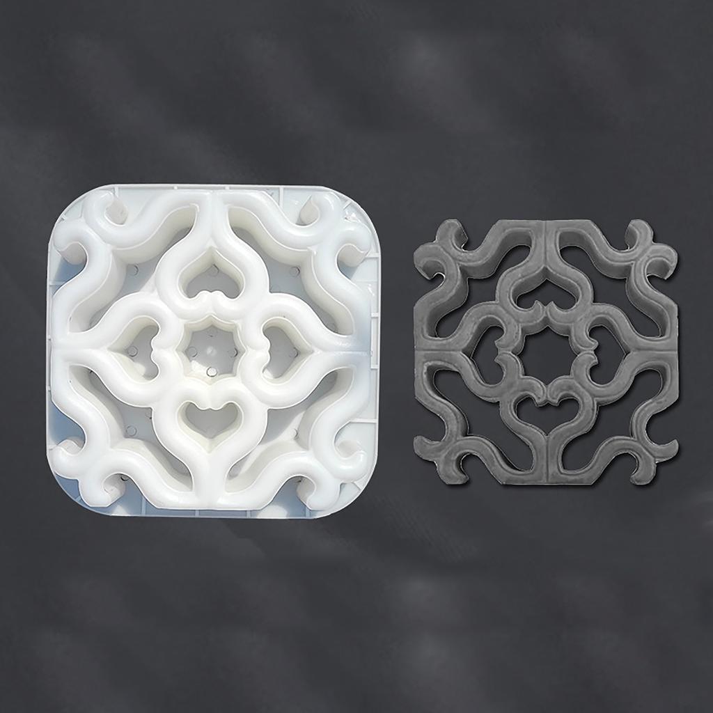 Hollow Diamond Garden Building Concrete Mold Fence Hollow Plastic Brick Mold Antique Courtyard Lawn Flower Pool Cement Mold
