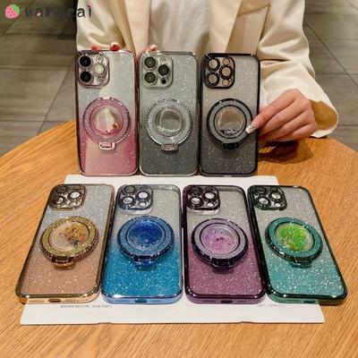 For Realme 7 6i 5 5s 5i 5 Pro C11 C3 XT X2 Q5 Q3 Q3i 5G 4G Phone Case Bling Quicksand Holder Stand Plating Soft Cover