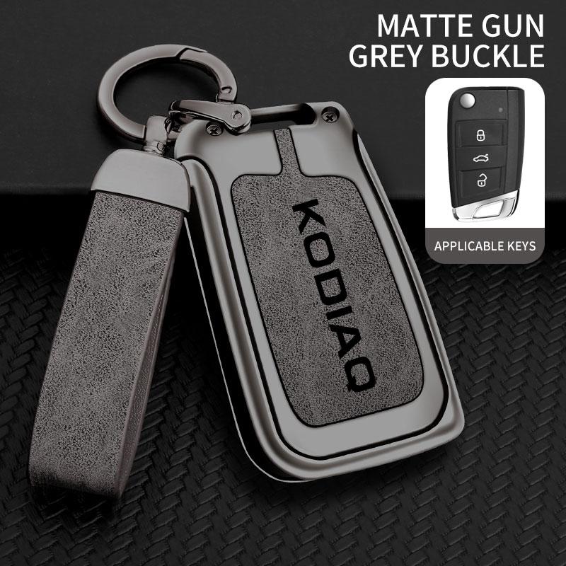 Styling Mouldings Zinc Alloy Car Key Grip Case for Škoda Kodiak Remote Control Cover Škoda Kodiak Key Holder Car Accessories
