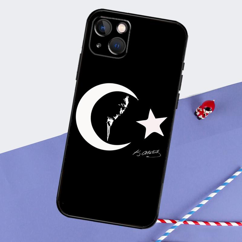 Mustafa Kemal Ataturk Phone Case For iPhone 16 Pro Max 11 13 14 15 Pro Max 12 Mini XR 16 15 Plus 16e Back Cover