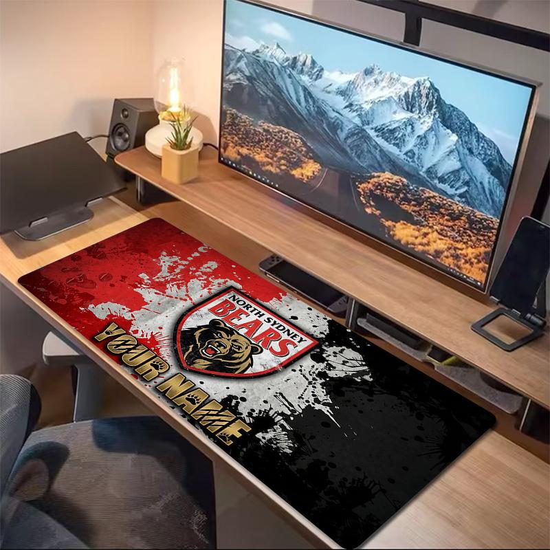 North Sydney Bears Print  Cushion Non-slip Laptop Tablet Big Mousepad XXL Mat Mini PC Playmat With Lock edge