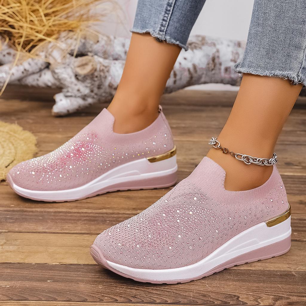 Fashion Women Sneakers 2025 New Platform Wedge Slip on Sneakers Comfortable Plus Size Shoes Women Spring Autumn Fashion Flat Shoes Women