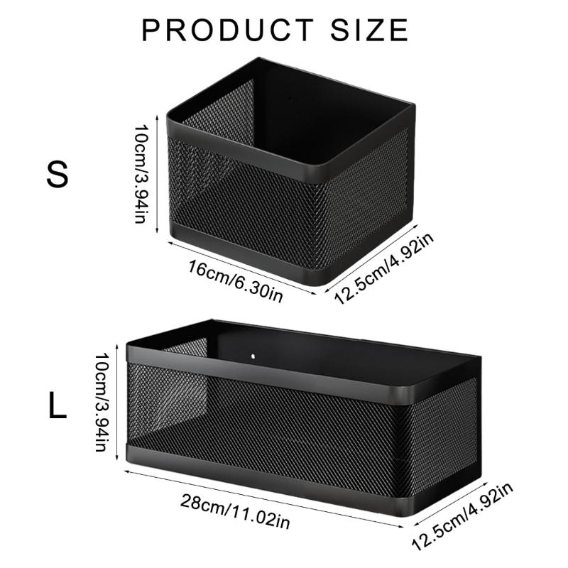 Magnetic Refrigerator Side Storage Basket Carbon Steel Condiments Storing Rack Convenient Metal Spices Bottle Holder
