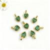 European American Popular Style Colorful Zircon Heart Shape Pendant Charm for Gemstone Beaded Necklace Bracelet DIY Accessories