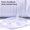 10M Elastic Bands Elastic Rope 3/4/5/6/8/10mm Elastic Cord Heavy Stretch Band Soft Fabric Elasticity Knit Band DIY Crafts Sewing