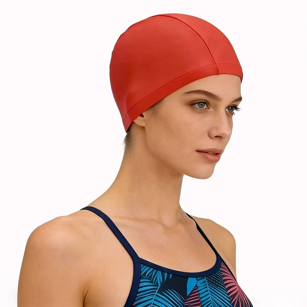 1pc Comfortable Breathable Swimming Cap, Unisex Adult Swim Hat, Essential Headwear for Pool Beach Water Sports
