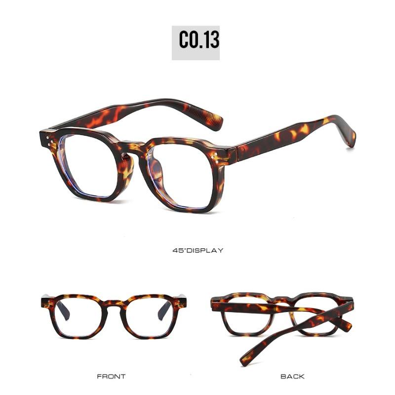 Fashion Vintage Rivet Round Sunglasses Women Men Luxury Leopard Sun Glasses Anti Blue Light Eyeglasses UV Protection Goggles