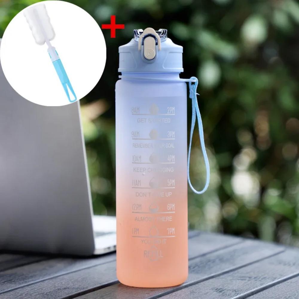 900ml sportovní láhev na vodu s časovou značkou nepropustný pohár Motivační přenosná láhev na vodu pro venkovní sporty Fitness bez BPA