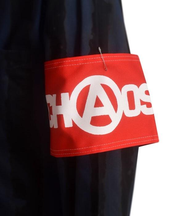 Red Chaos Armband Punk Anarchy Cotton Band Safety Pin Seditionaries Style 1977 XXL