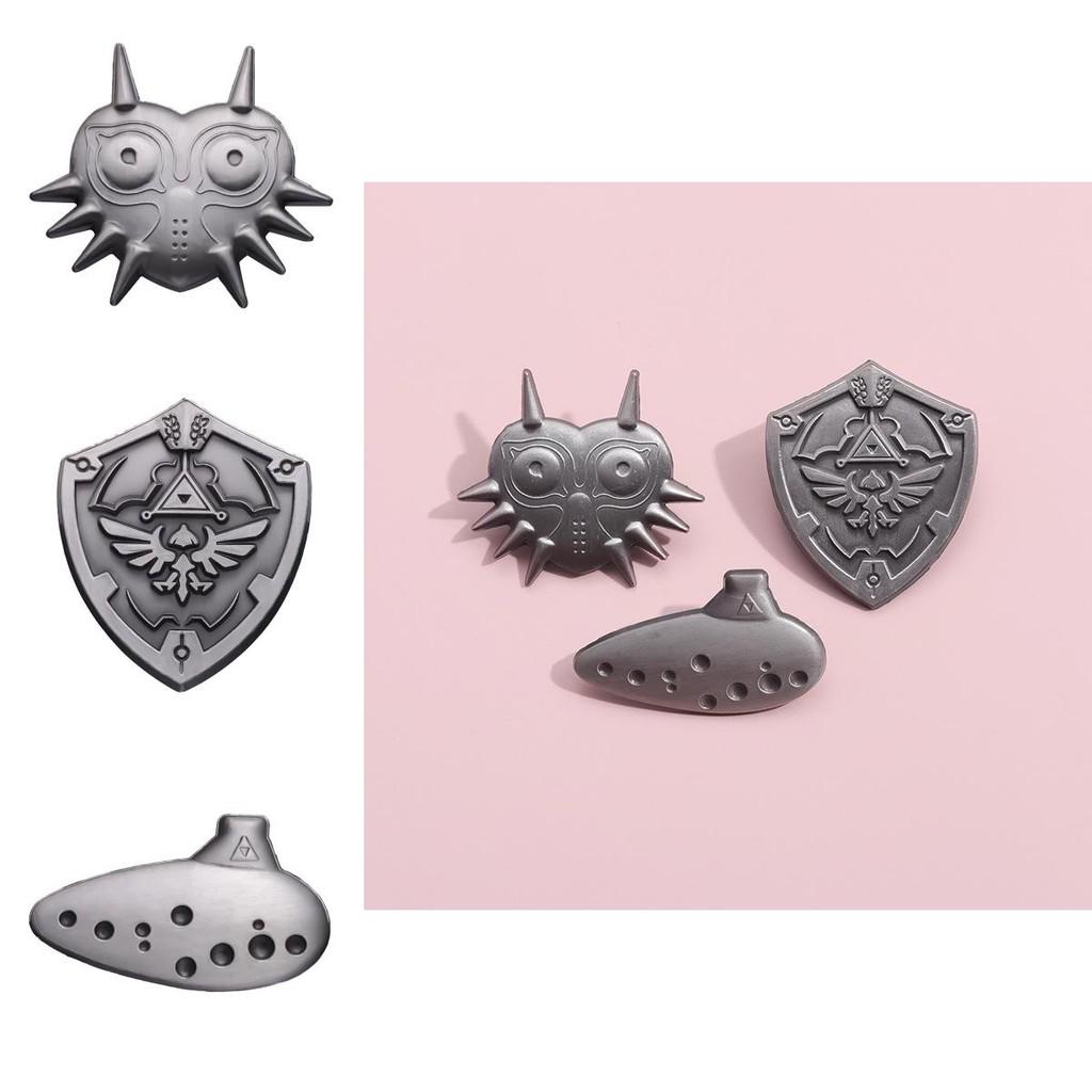Shield Whimsical Alloy Badge Brooch With Cartoon Design For Contemporary Lovers Fashion