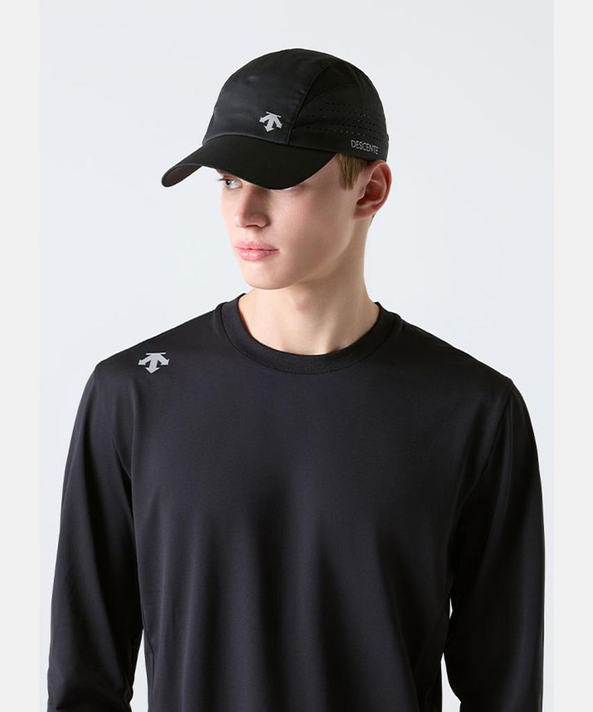DESCENTE Running Perforated Ball Cap Black Sr123Rcp12