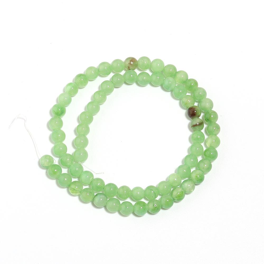Natursteine Grüne Perlen Imitation Jade Jaspis Runde Lose Abstandshalter Perlen Für Schmuckherstellung Armbänder Halskette 4/6/8/10/12mm