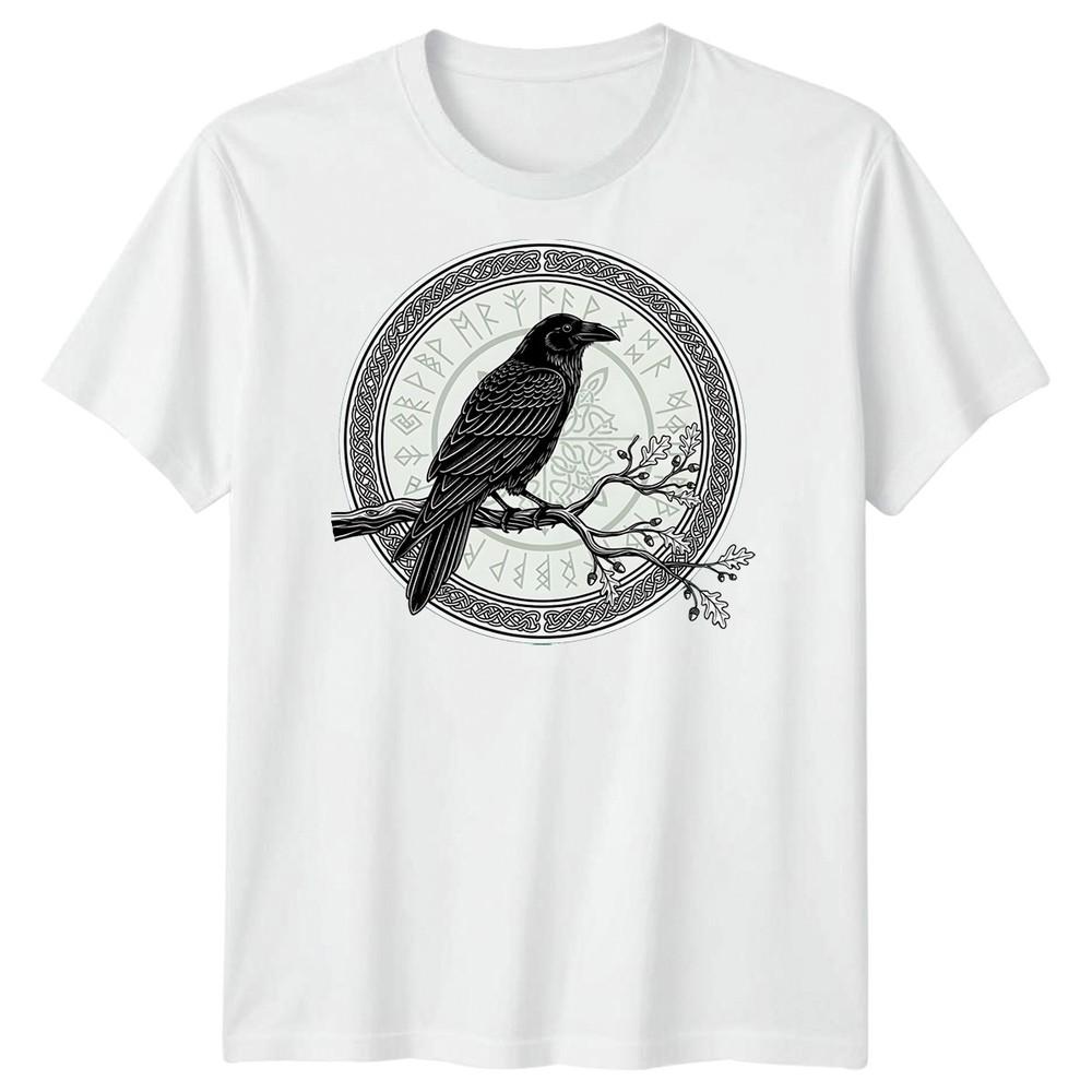 Raven Norse Mythology Runes Celtic Knot Unisexs TShirt