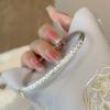 Women Fashion Minimalist Chinese Style Scroll Grass Pattern Solid Closed Copper Bangle Bracelet
