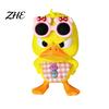 Miniature Duck Collection 3D Printed Cute Figurine with Glasses, Angry Pose Desk Decor, Creative Personalized Car Ornaments Office Bookcase Ornament,