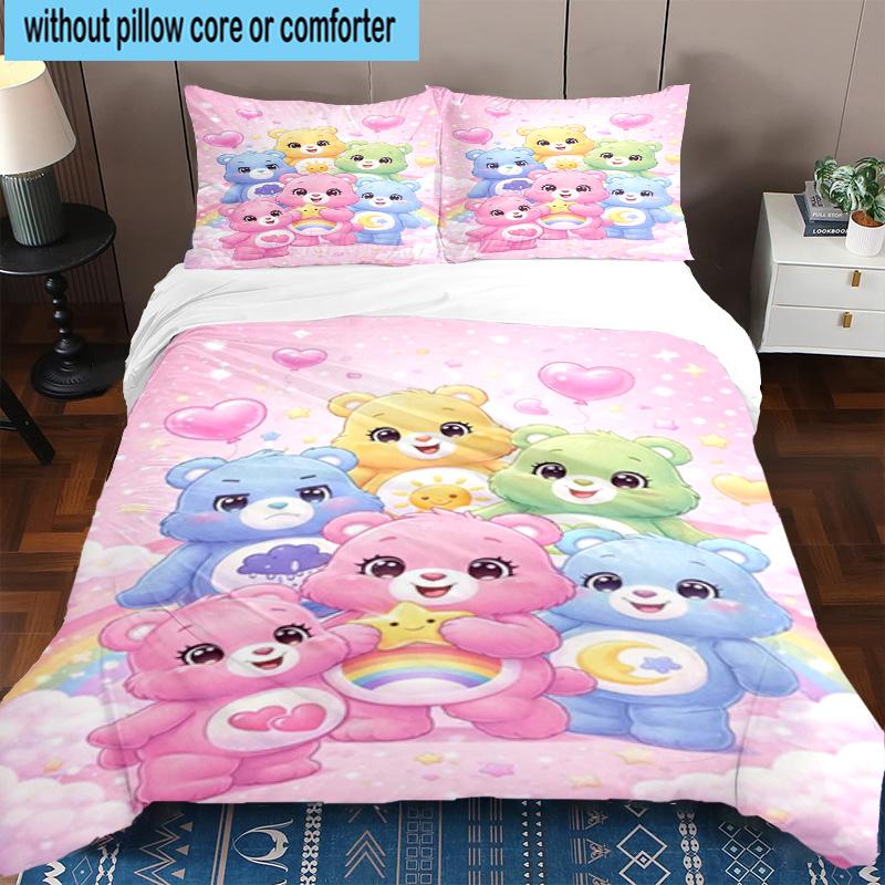 3PCS Love Bears Cozy Night 3pcs Bedding,Including 3PCS Duvet Cover And 2pcs Pillowcases Perfect for Christmas,Ideal for Bedroom, Dormitory