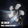 5 Blades Electric Fan Air Cooler Fans Multifunction Electric Fan Household 16 Inch Wall Hanging Wall Mounted Black
