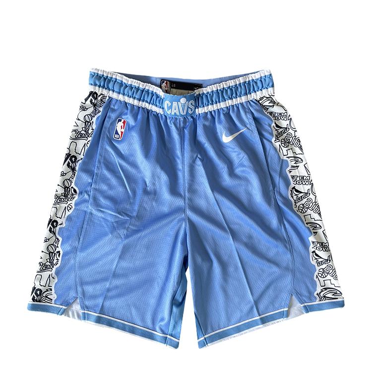 Nike NBA Cleveland Cavaliers City Edition Fan Version Color Block Fashion Loose Basketball Shorts 2024-25 Season Unisex shorts FQ4402-448 L