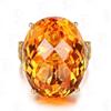 New In Classic Six Claw Inlay Shining Luxury Yellow Crystal Rings for Women Vintage Engagement Elegant Jewelry Gift
