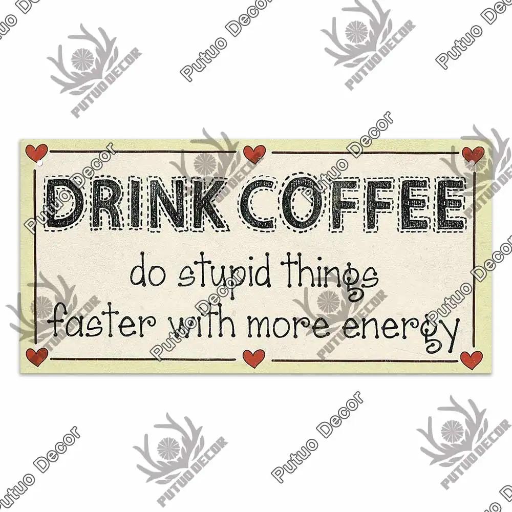Coffee Metal Hanging Signs Decorative Plaques Door Aluminum Plaque In Home Decor Cafe Kitchen Hanging Home Decor