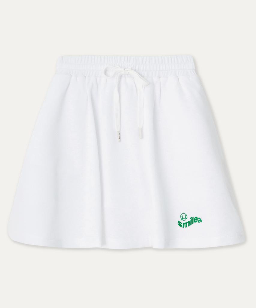 Mayol Smile Logo Pique Skirt_White