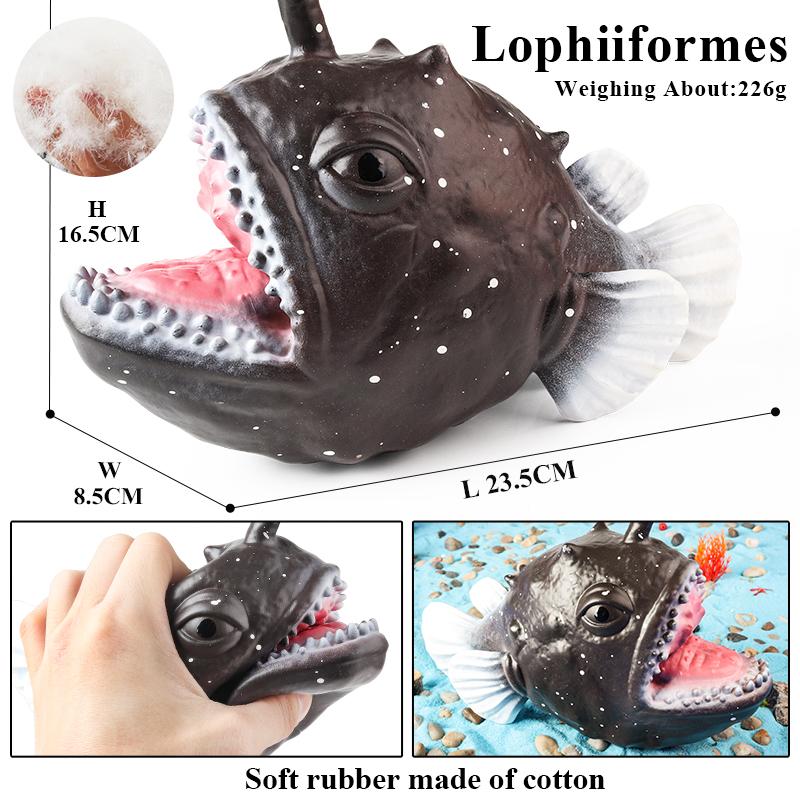 Oenux Ocean Animals Whale Shark Megalodon Crab Starfish Octopus Action Figures Soft Sea Life Model Educational Toy For Kids Gift