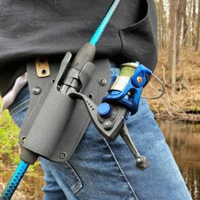 1/2 Pezzi Fondina da Fianco per Canna da Pesca a Inserimento Portatile Inseritore da Cintura a Sgancio Rapido Universale Facile da Installare Porta Canna da Pesca Regolabile Mani Libere